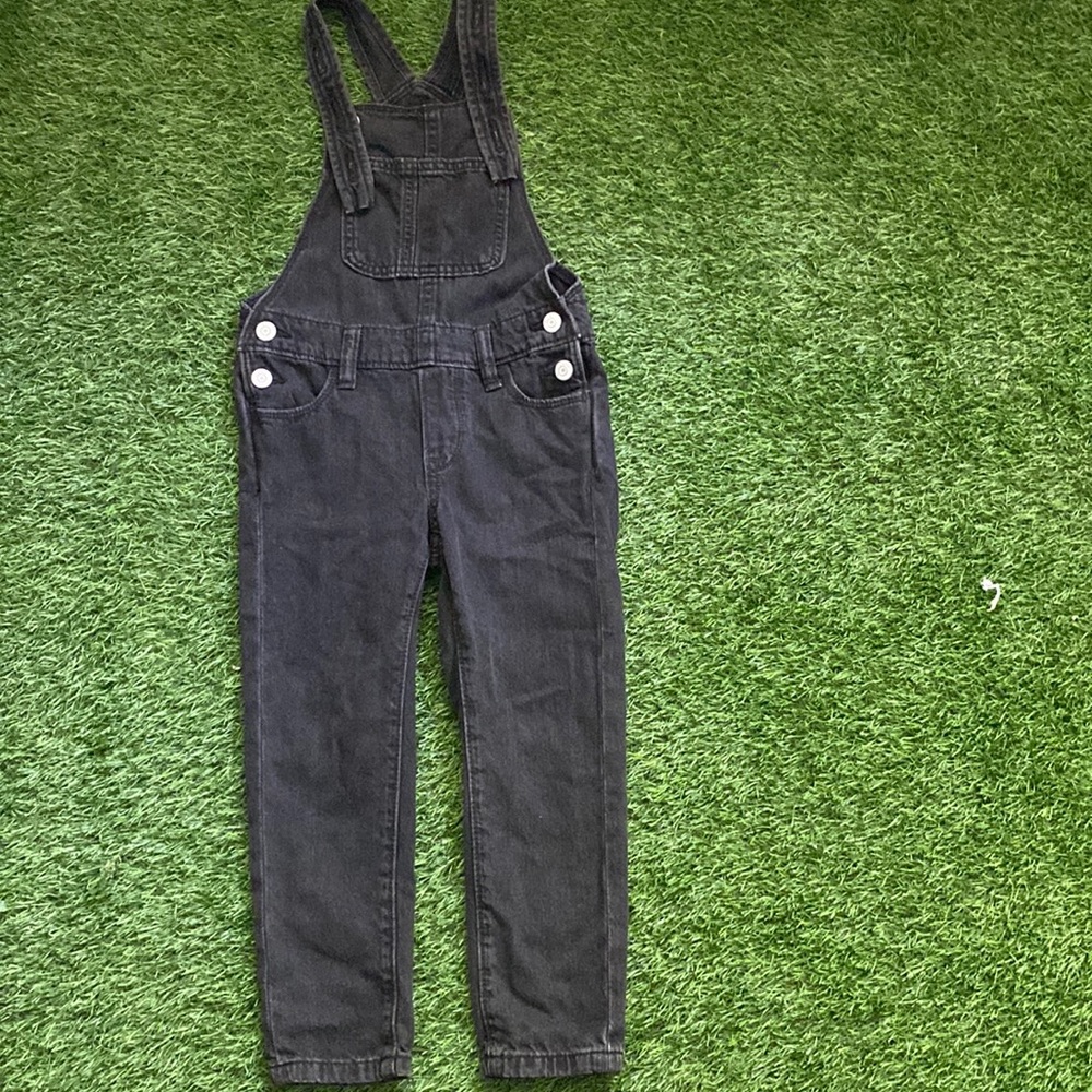 Black Denim Overalls